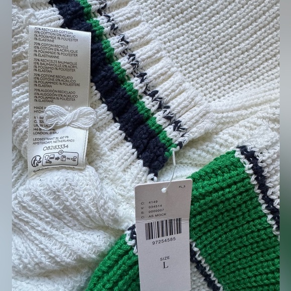 NWT Size L - Daily Practice Cotton Le Tour Crop Crew-Neck Sweater - Picture 7 of 16